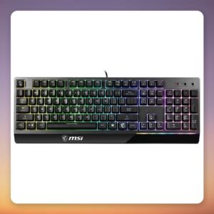 MSI Vigor GK30 RGB Wired Gaming Keyboard, Water-Repellent