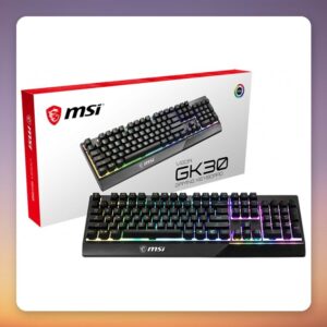 MSI Vigor GK30 RGB Wired Gaming Keyboard, Water-Repellent