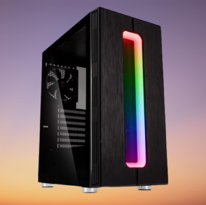 Kolink Nimbus RGB Midi-Tower Tempered Glass – Black