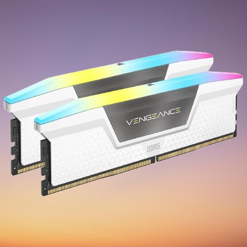 32GB DDR5 CORSAIR VENGEANCE RGB 5200MHz (2 x 16GB) White PC5-41600
