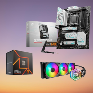 MSI X670E GAMING PLUS WIFI Motherboard +AMD Ryzen 9 7950X Processor + Cooler Master MasterLiquid 360 Atmos Gaming Set