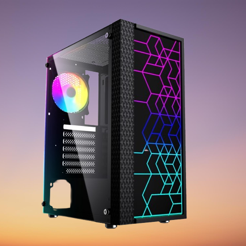 Gaming ATX Computer Case Fornax 2500, ARBG backlight, black