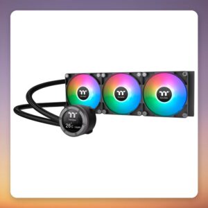 Thermaltake TH360 V2 Ultra ARGB Sync 360 mm AIO Liquid Cooler with LCD Display, Black