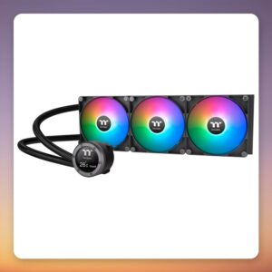 Thermaltake TH420 V2 Ultra ARGB Sync 420 mm AIO Liquid Cooler with LCD Display, Black