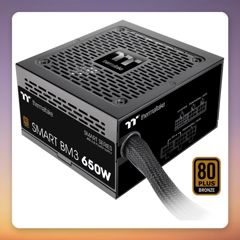 Thermaltake SMART BM3 650W 80 PLUS Bronze ATX 3.0 Semi-Modular PSU