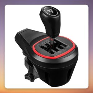 Thrustmaster TH8S Shifter Add-On 7+R H-Pattern Racing Shifter, Black/Red