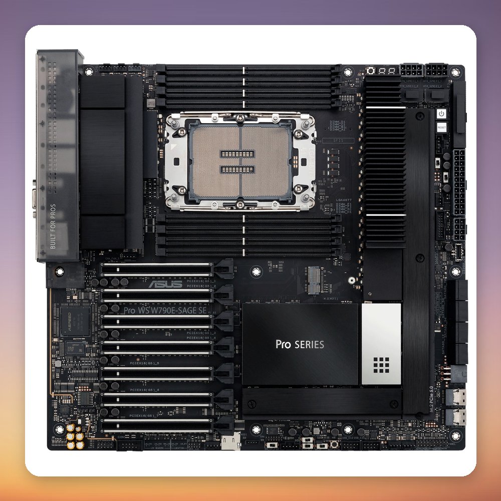 Asus PRO WS W790E-SAGE SE Intel W790 LGA 4677 EEB Workstation Motherboard – image 2
