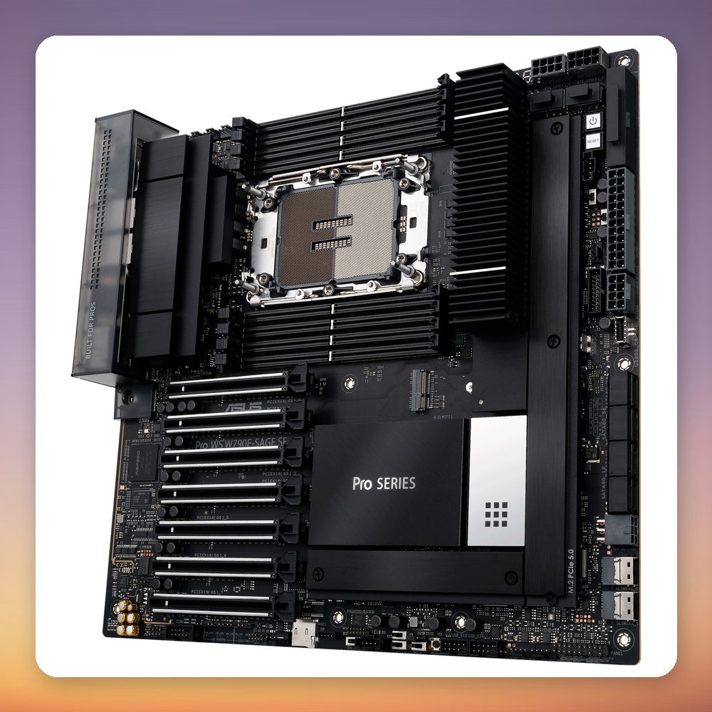 Asus PRO WS W790E-SAGE SE Intel W790 LGA 4677 EEB Workstation Motherboard – image 4