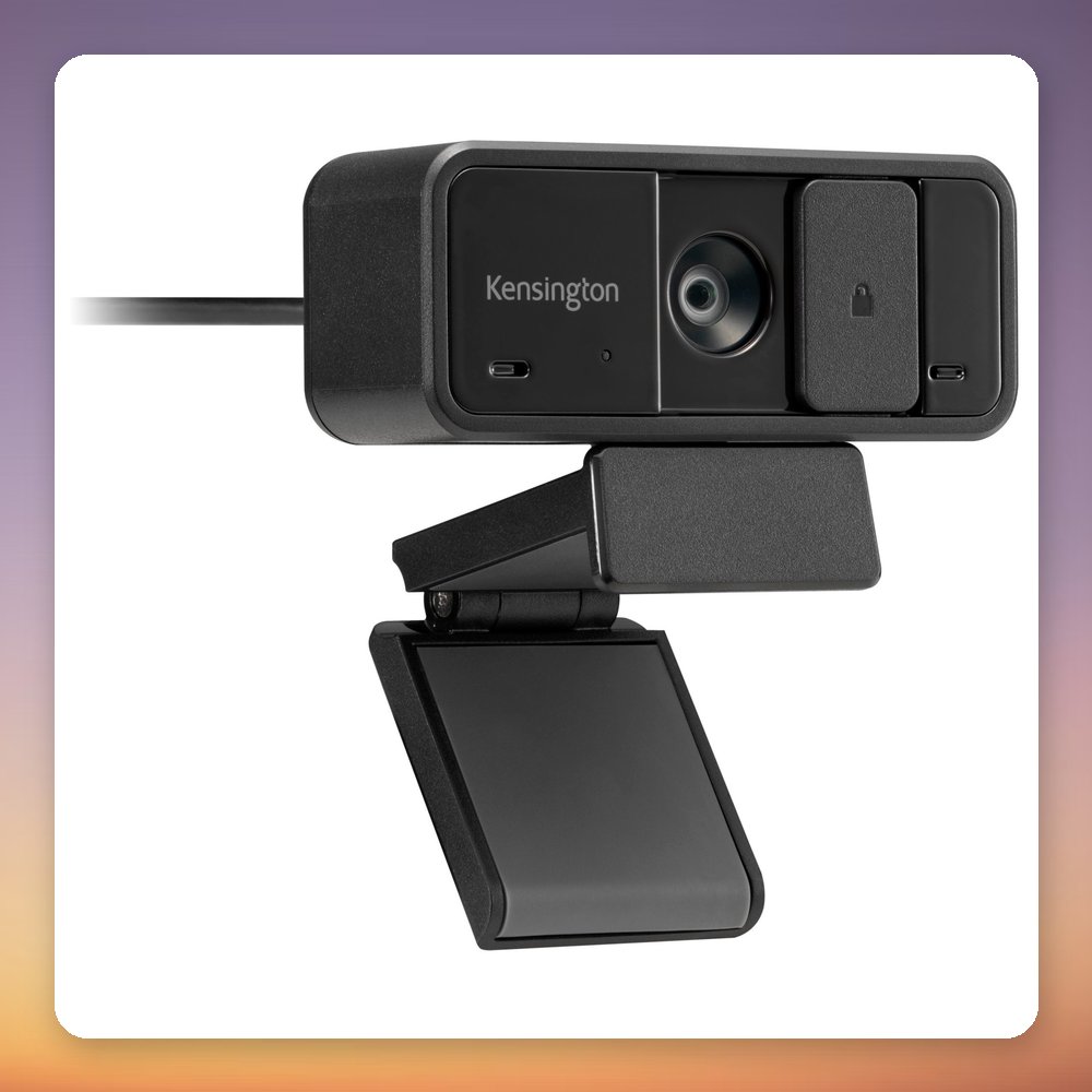 Kensington W1050 1080p Wide Angle Webcam, Fixed Focus, Black