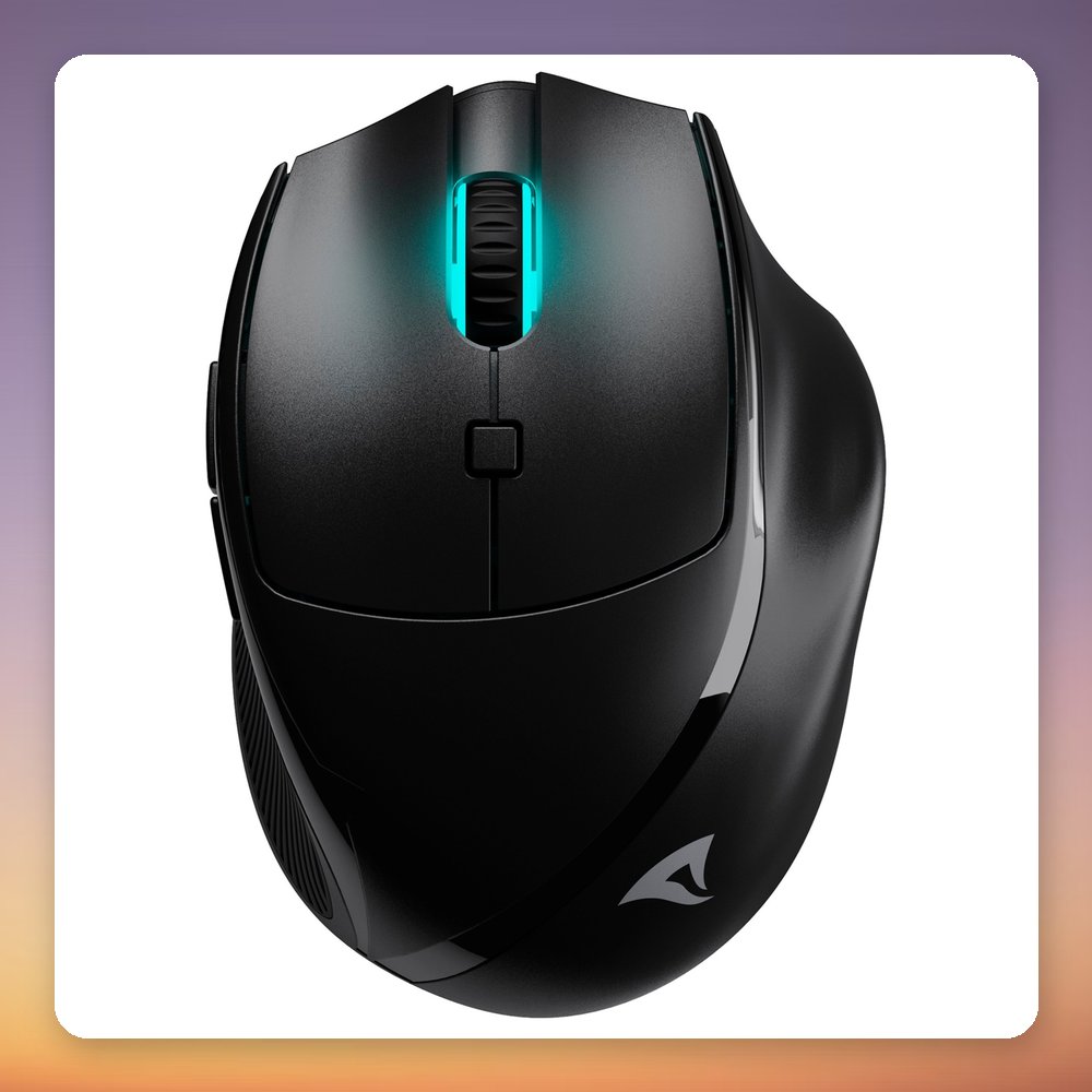 Sharkoon OfficePal M25W Wireless Mouse, 4000 DPI, 2.4 GHz, Rechargeable, Black