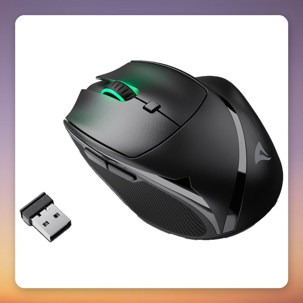 Sharkoon OfficePal M25W Wireless Mouse, 4000 DPI, 2.4 GHz, Rechargeable, Black – image 3