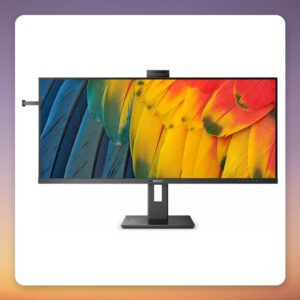 Philips 40B1U5601H 40-inch WQHD 21:9 IPS Ultrawide Monitor, 120 Hz, USB-C 100W, Webcam
