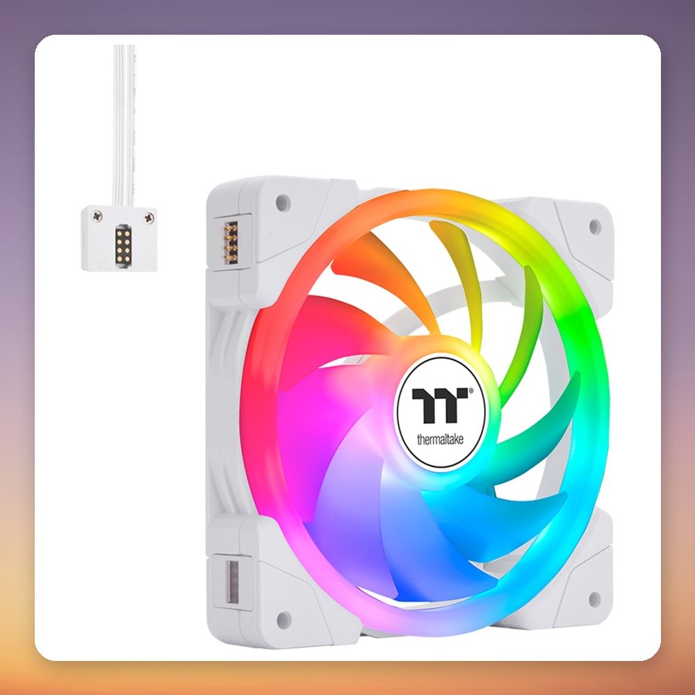 Thermaltake SWAFAN EX12 ARGB Sync 120 mm PWM Fan, White, 3-Pack – image 3