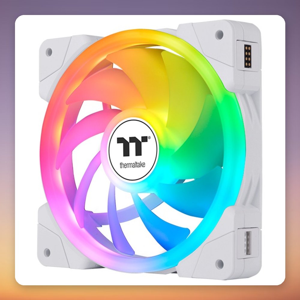 Thermaltake SWAFAN EX12 ARGB Sync 120 mm PWM Fan, White, 3-Pack – image 5