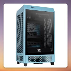 Thermaltake The Tower 200 Turquoise Mini-ITX Case, Tempered Glass
