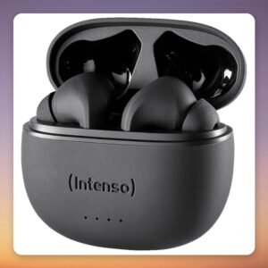 Intenso Buds T300A True Wireless Earbuds with ANC, Bluetooth, USB-C, Black