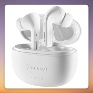 Intenso Buds 300A True Wireless Earbuds with Active Noise Cancelling, White, USB-C
