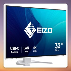 Eizo FlexScan EV3240X-WT 32-inch 4K UHD IPS Monitor, USB-C 94W, White