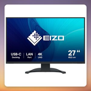 Eizo FlexScan EV2740X-BK 27-Inch 4K UHD IPS Monitor, USB-C 94W, Black