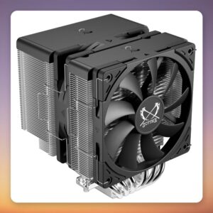 Scythe Fuma 3 Dual Tower CPU Cooler, 2x 120 mm PWM Fans, 6 Heatpipes, Black