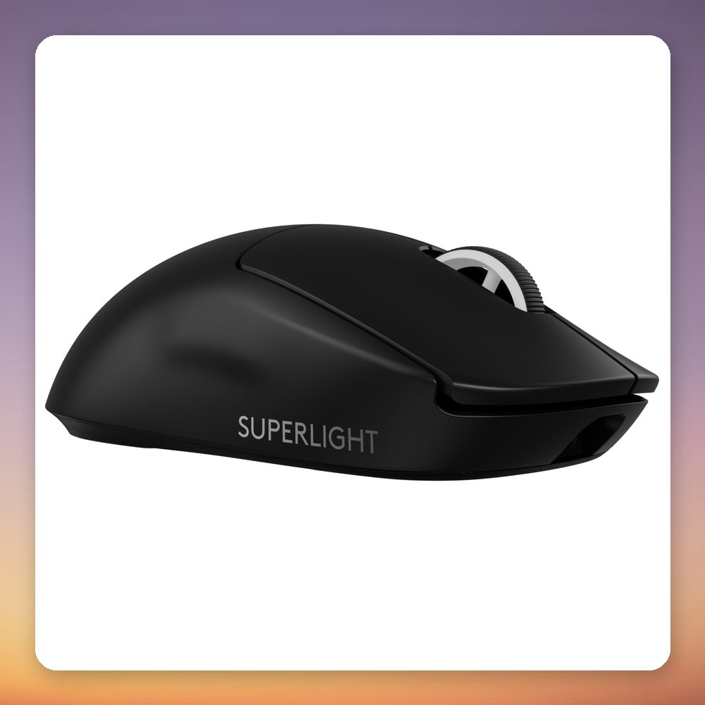 Logitech PRO X SUPERLIGHT 2 Wireless Gaming Mouse, Black, 60 g, 2.4 GHz LIGHTSPEED