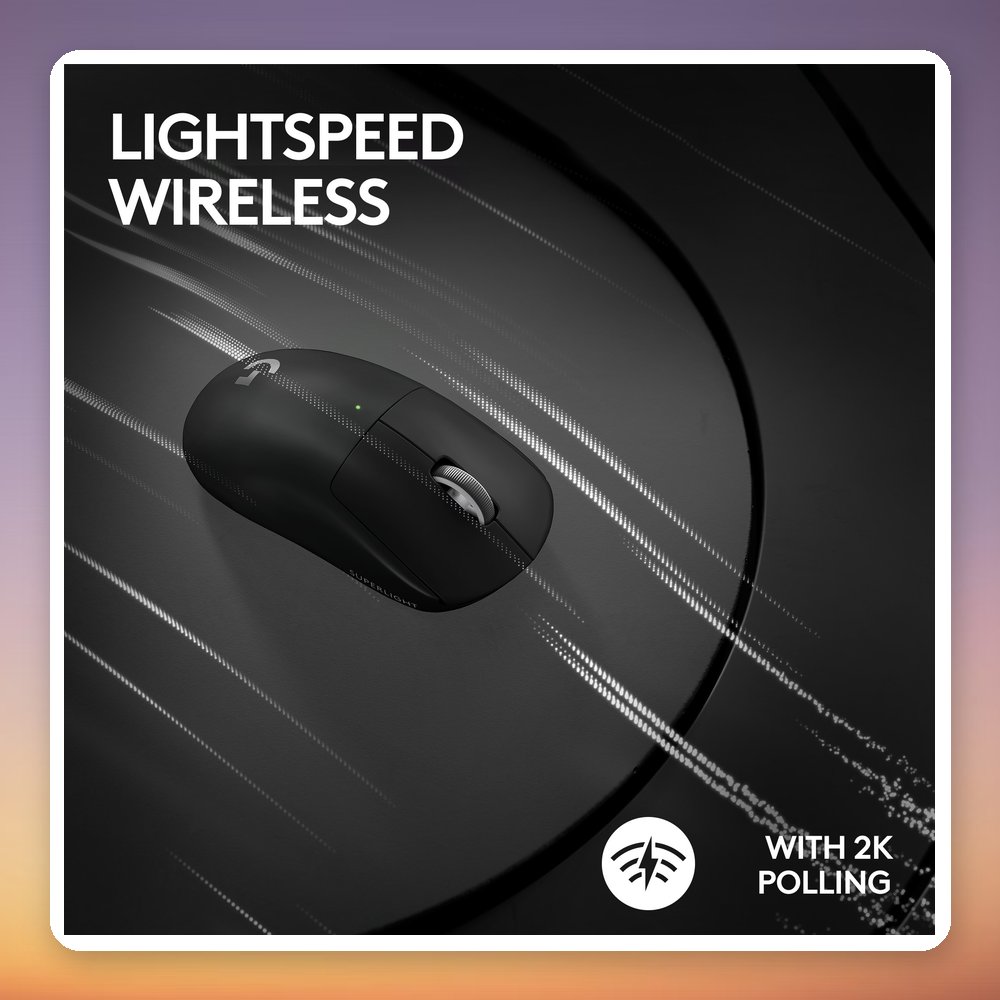 Logitech PRO X SUPERLIGHT 2 Wireless Gaming Mouse, Black, 60 g, 2.4 GHz LIGHTSPEED – image 6