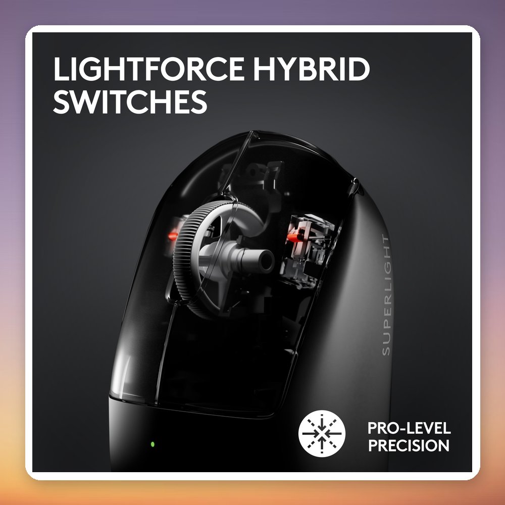 Logitech PRO X SUPERLIGHT 2 Wireless Gaming Mouse, White, 32,000 DPI, 60 g – image 3
