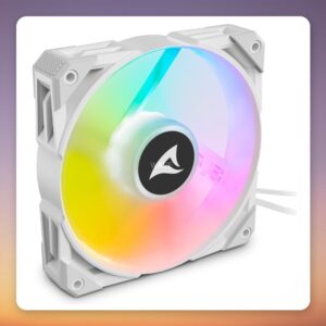 Sharkoon Rebel F50 PWM 120 mm ARGB Case Fan, White, Single Pack