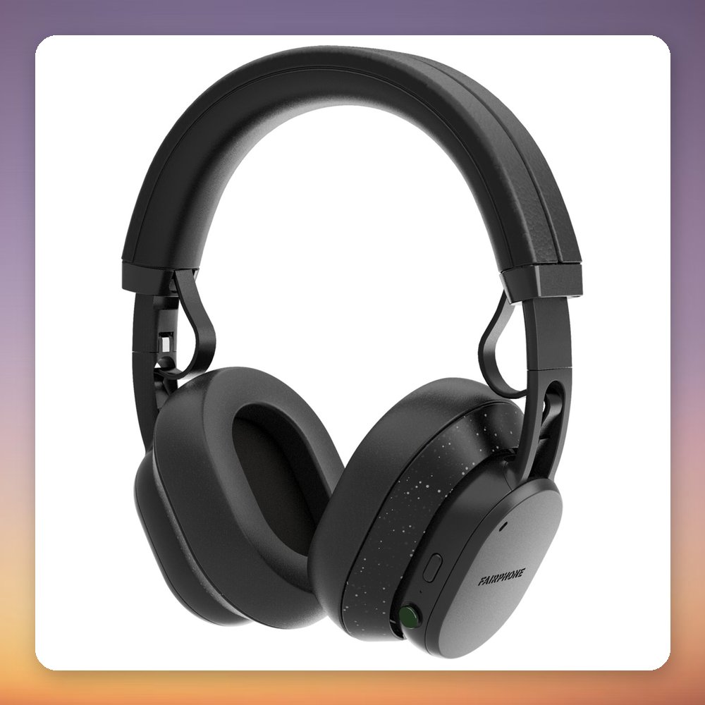 Fairphone Fairbuds XL Wireless Over-Ear Headphones, Black, ANC, Bluetooth, USB-C