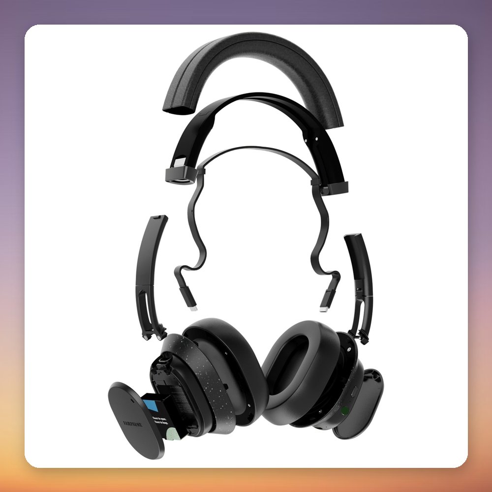 Fairphone Fairbuds XL Wireless Over-Ear Headphones, Black, ANC, Bluetooth, USB-C – image 4