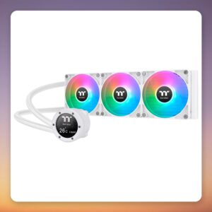 Thermaltake TH360 V2 Ultra ARGB Sync 360 mm AIO Liquid Cooler with LCD, Snow Edition (White)