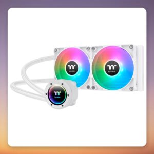 Thermaltake TH240 V2 ARGB Sync 240 mm AIO Liquid Cooler, Snow Edition, White