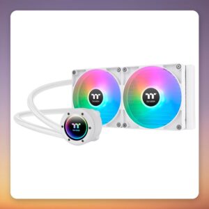 Thermaltake TH280 V2 ARGB Sync 280 mm AIO Liquid Cooler, Snow Edition, White