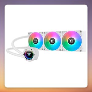 Thermaltake TH360 V2 ARGB Sync 360 mm AIO Liquid Cooler, Snow Edition White