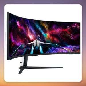 Samsung Odyssey Neo G95NC 57″ Dual UHD 240 Hz Curved Gaming Monitor, White