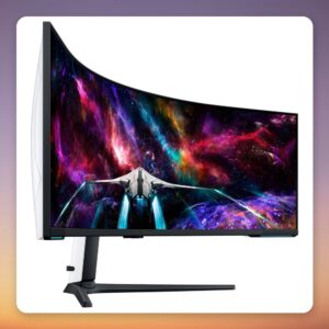 Samsung Odyssey Neo G95NC 57″ Dual UHD 240 Hz Curved Gaming Monitor, White
