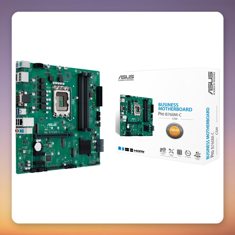 Asus PRO B760M-C-CSM Intel B760 LGA 1700 Micro ATX DDR5 Motherboard