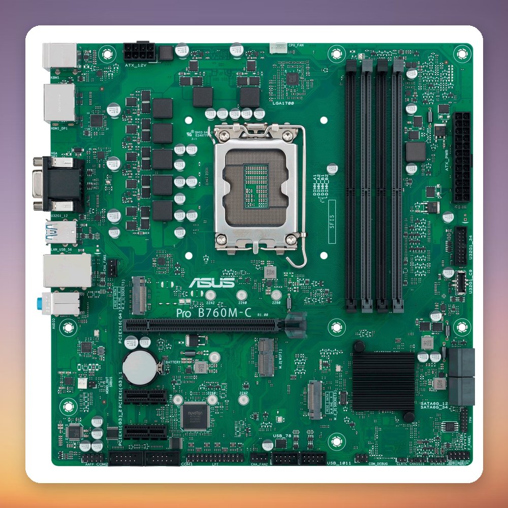 Asus PRO B760M-C-CSM Intel B760 LGA 1700 Micro ATX DDR5 Motherboard – image 2