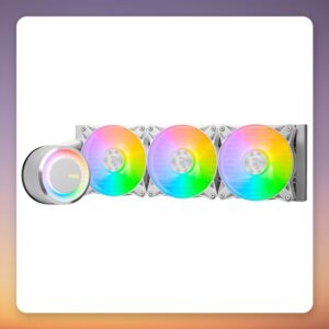 MSI MAG CoreLiquid E360 White 360 mm AIO Liquid Cooler, 3x 120 mm ARGB