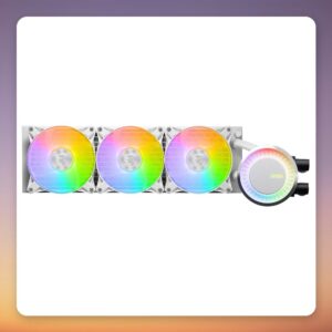 MSI MAG CoreLiquid E360 White 360 mm AIO Liquid Cooler, 3x 120 mm ARGB