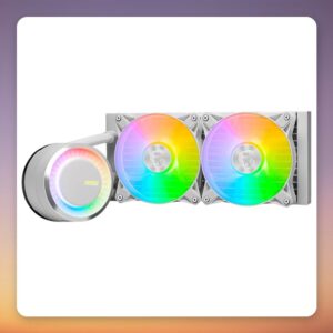 MSI MAG CoreLiquid E240 White 240 mm AIO Liquid CPU Cooler, ARGB