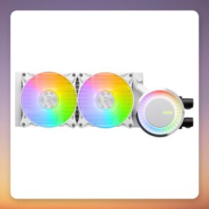MSI MAG CoreLiquid E240 White 240 mm AIO Liquid CPU Cooler, ARGB