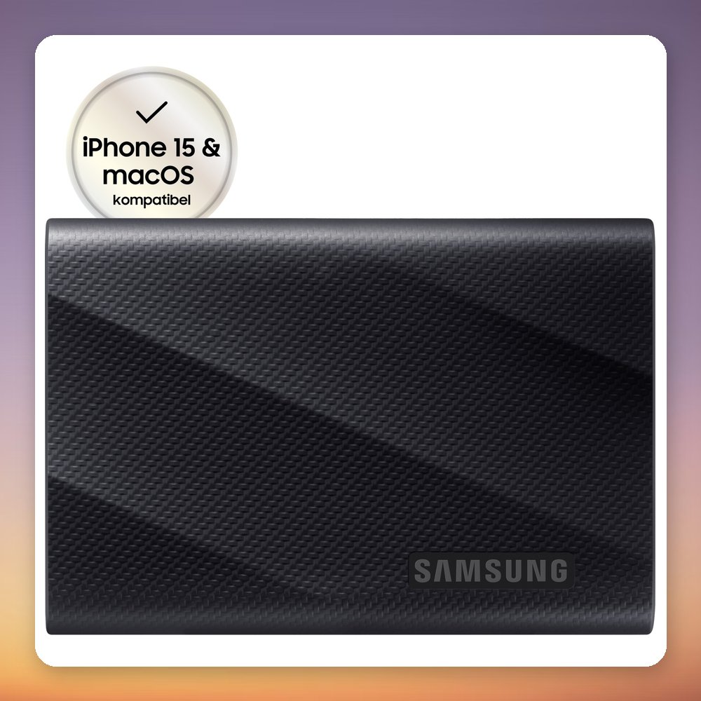 Samsung Portable SSD T9 1 TB External SSD, USB 3.2 Gen 2x2, 2,000 MB/s, Black