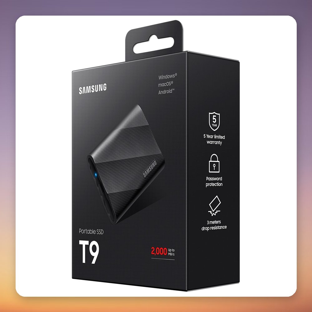Samsung Portable SSD T9 1 TB External SSD, USB 3.2 Gen 2x2, 2,000 MB/s, Black – image 4