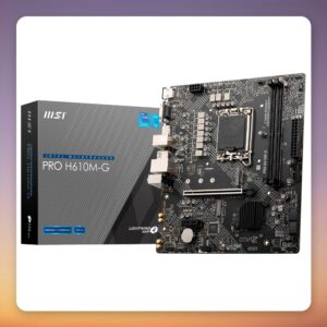 MSI PRO H610M-G Intel H610 LGA 1700 Micro-ATX Motherboard, DDR5