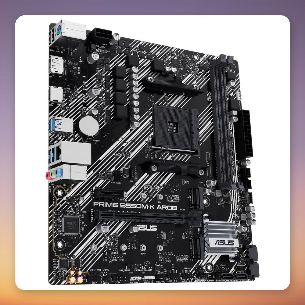 Asus PRIME B550M-K ARGB AMD B550 Socket AM4 Micro ATX Motherboard – image 3