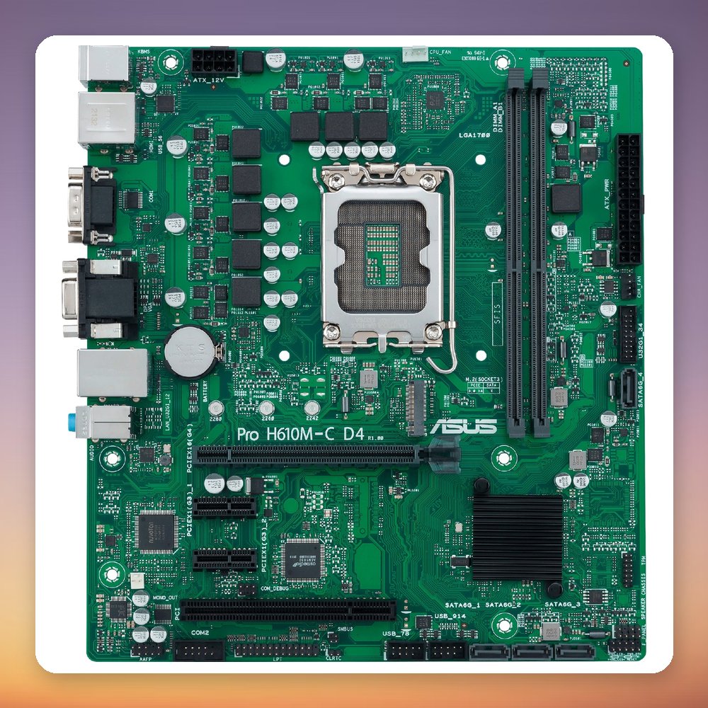 Asus PRO H610M-C D4-CSM LGA 1700 Intel H610 Micro ATX Motherboard, DDR4 – image 2