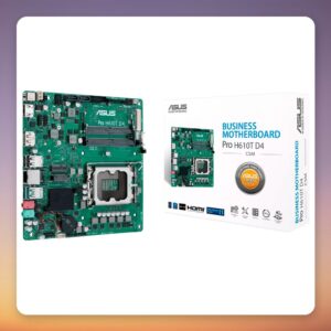 Asus PRO H610T D4-CSM Intel H610 LGA 1700 Thin Mini-ITX Motherboard, DDR4 SO-DIMM