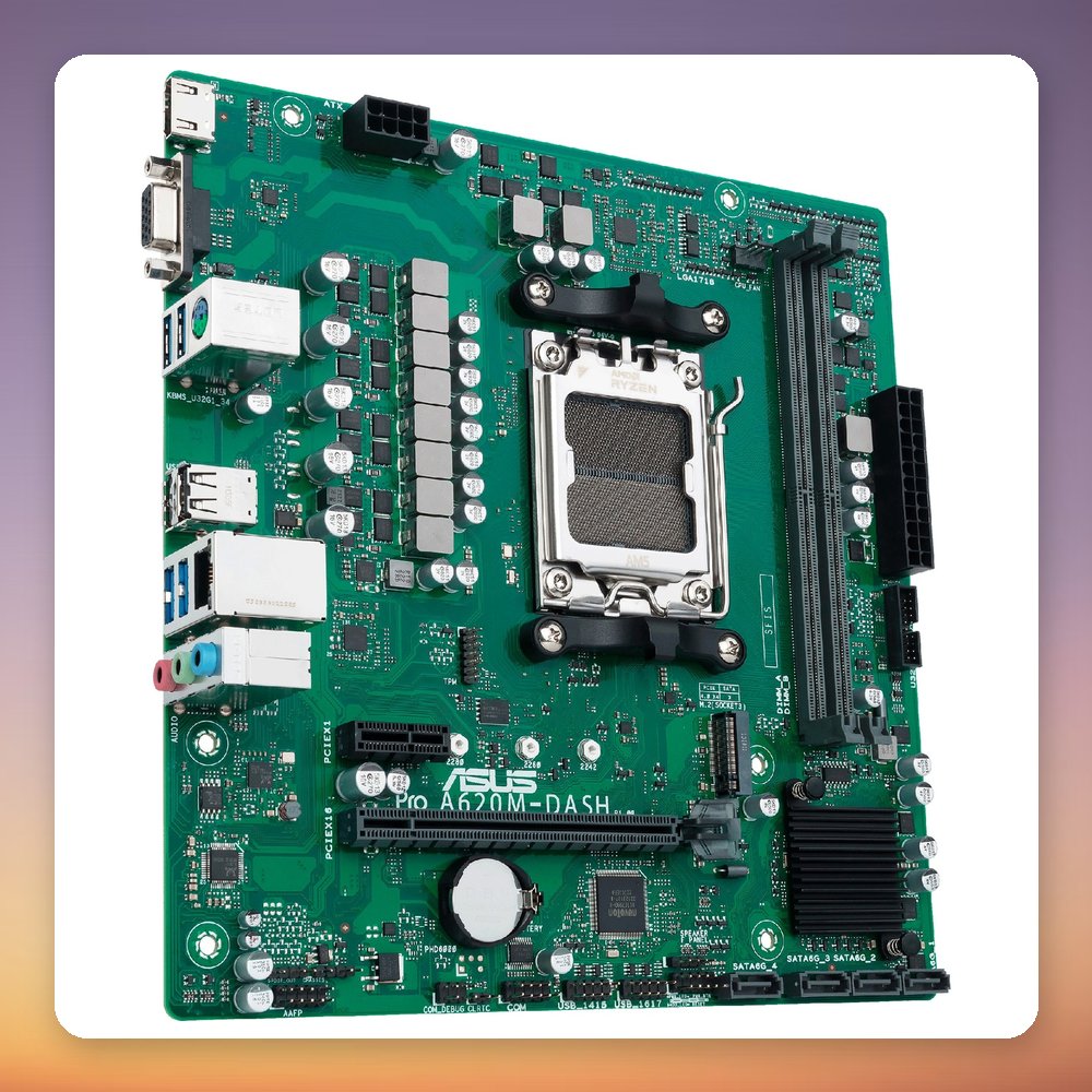 Asus PRO A620M-DASH-CSM AM5 Micro ATX Motherboard, A620, DDR5, 24/7 – image 3