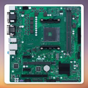 Asus PRO A520M-C II/CSM AM4 Micro ATX Motherboard, AMD A520, DDR4, M.2